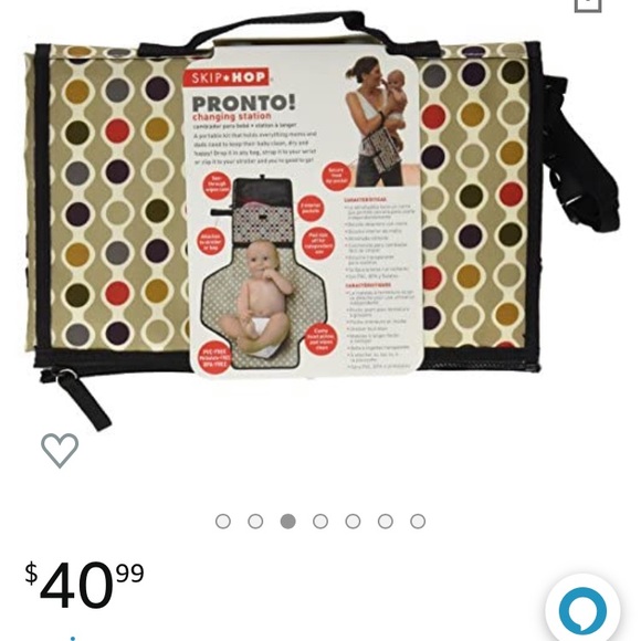 EUC Skip Hop “Pronto” changing station in multicolor Wave Dot pattern. - Picture 3 of 16